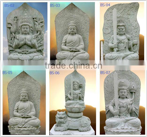 Hand carved standing buddha figurine statue for garden decoration