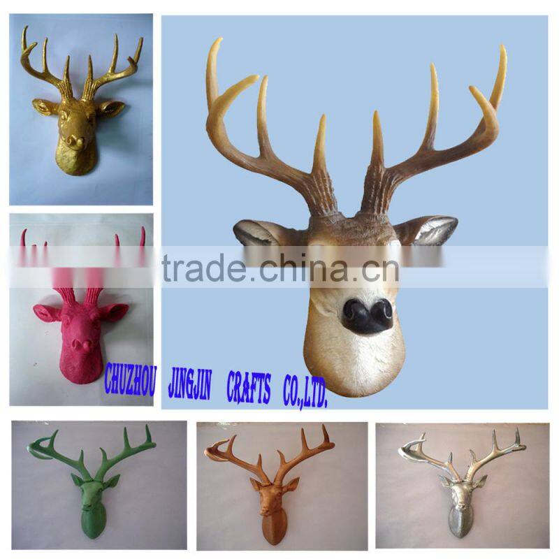 unique classic interior home decoration resin animal head