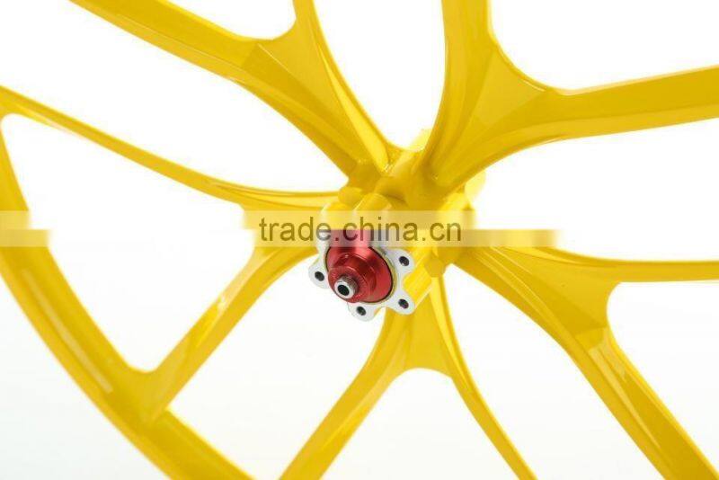 22 inch lightest strongest magnesium alloy bike wheel /fixed gear type hub bike wheel