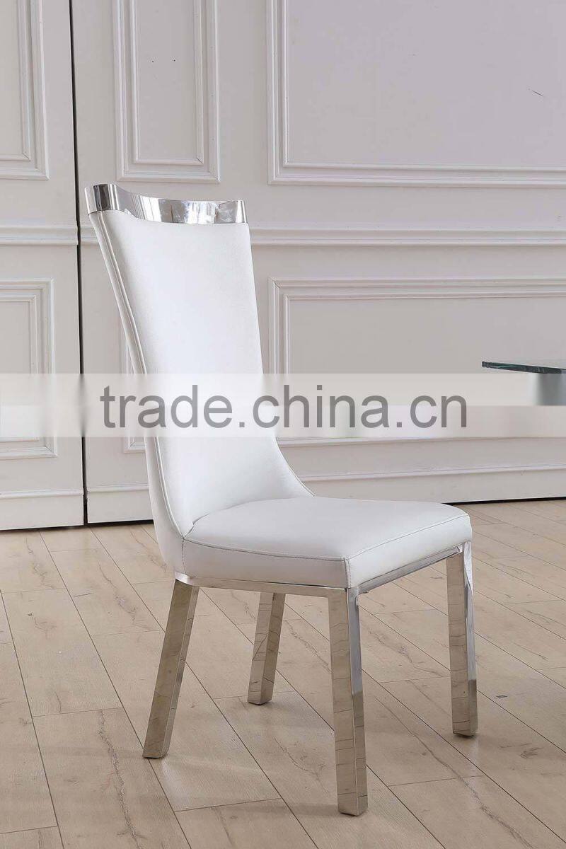 Hot sale dining room chair with stainless steel base modern