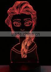 bed sides table light children nightlight 3D display fancy standing dolphin lamp