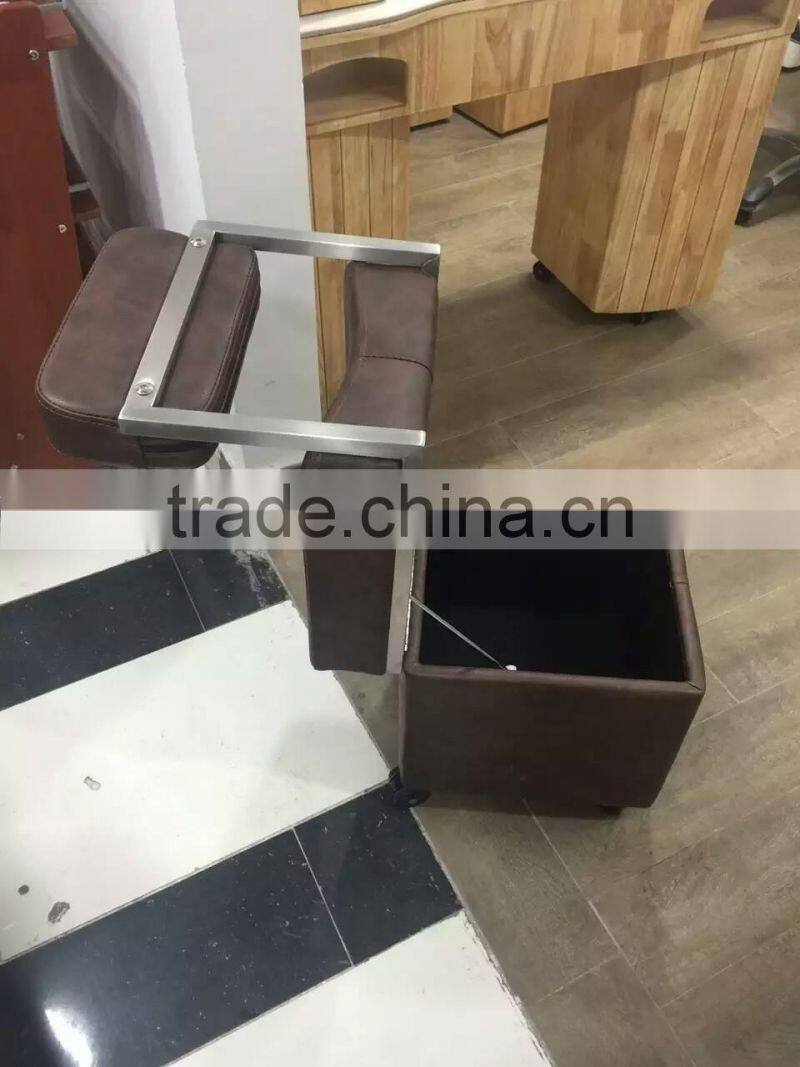 Potable movable Ottoman stool chair with wheels used salon furniture TKN-3HB38B