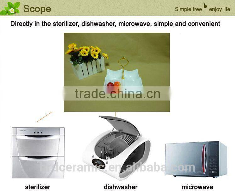 Hot sale porcelain plate with handle,2015 ceramic tableware