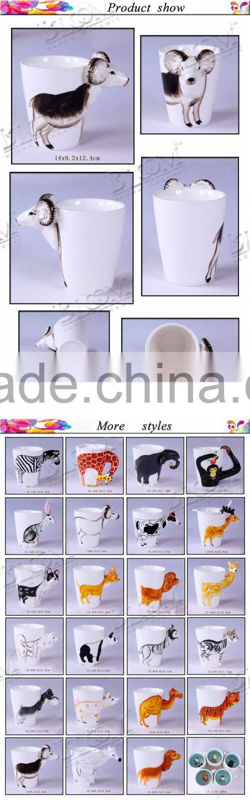 cartoon custom animal desgin wholesale ceramic mugs