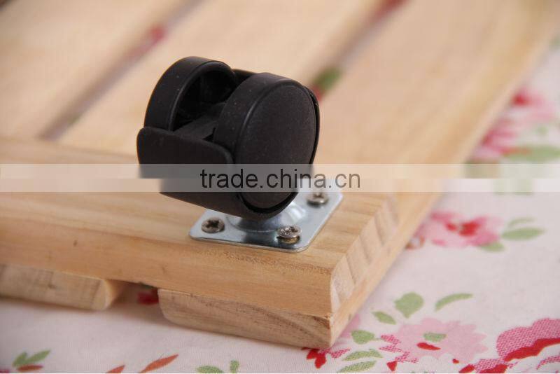 Solid wood with wheels flower-stand