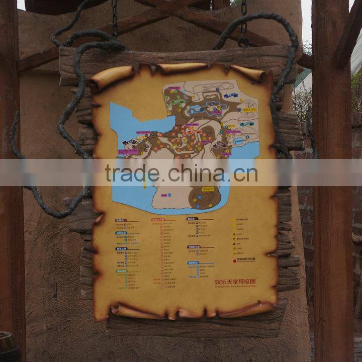 Life size snake with logo decoration for zoo or theme park