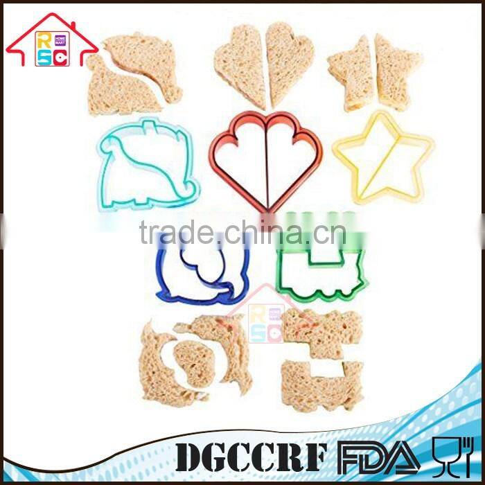 NBRSC Set of 5 Cutters Sandwich Cake Bread Toast Cookies Biscuit Cutter Mold Mould with Different Shape