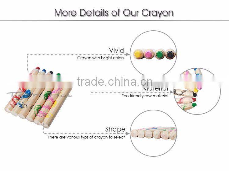 Wholesale School Stationery Jumbo Wooden Pastel Crayon