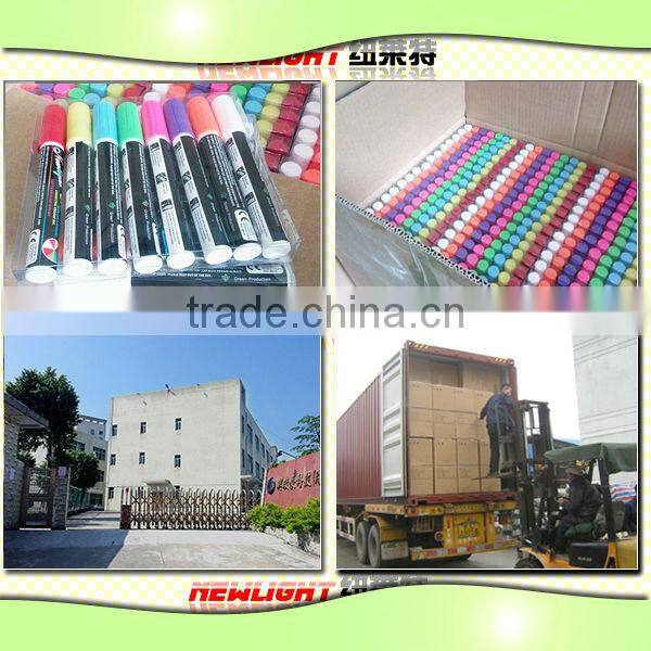Colorful and smooth nib fluorescent marker pen / erasable marker pen for LED writing board