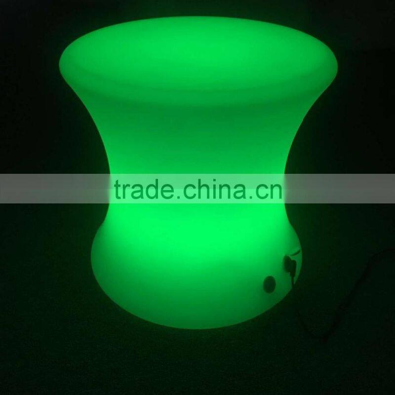 PE made waterproof outdoor use led stool / colorful changing led light up stool seat