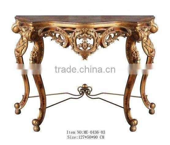 Hot Sales Living Room Furniture Console Table With Solid Wood Framed Mirror With Metal
