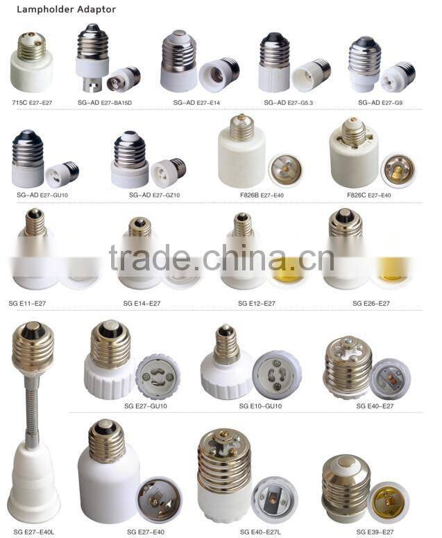 GU24 to E17 plastic screw shell Lampholder light bulb socket adapter