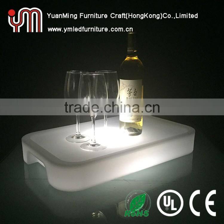 Square Illuminated Led Serve Tray Plate