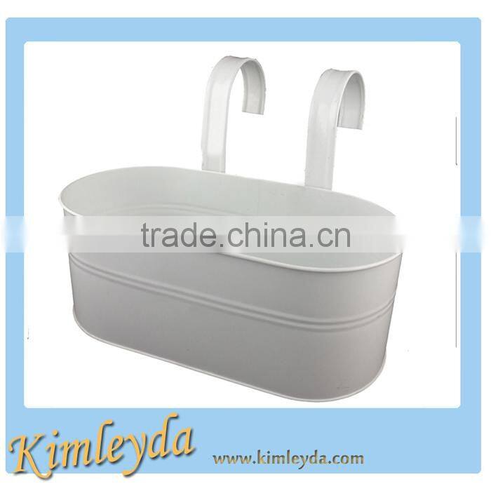 Vintage zinc hanging metal balcony flower pot flower pot for balcony