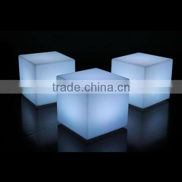 Folding plastic led table/bar cube tank/led office commercial table