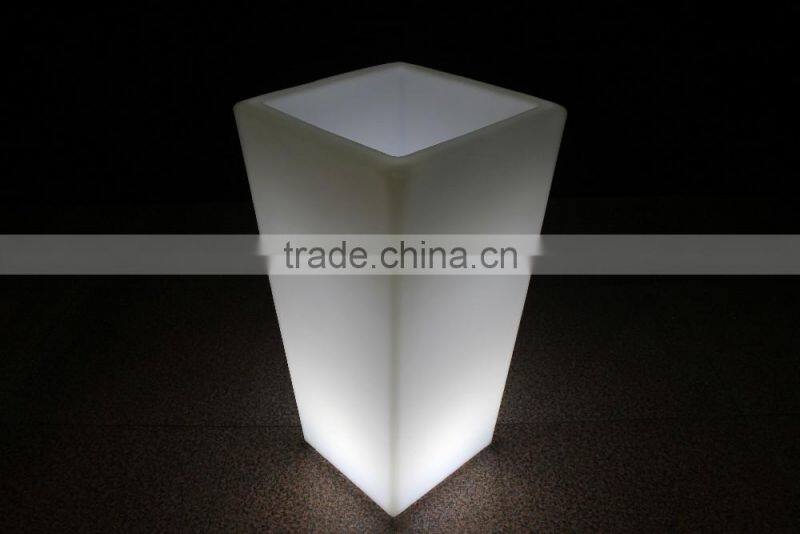 Led lighted flower pots plastic flower vase home decoration pots