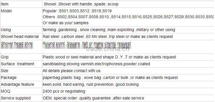 518 shovel with wooden handle