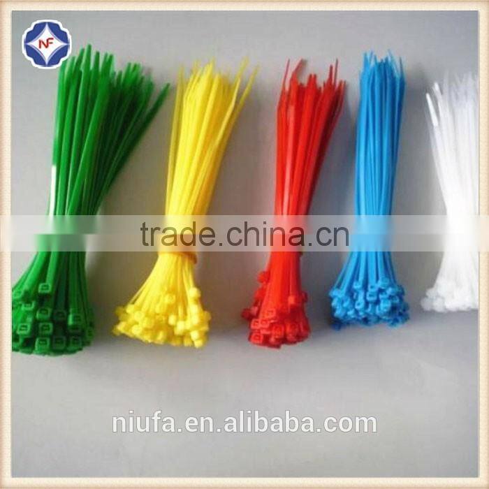 Colorful adjustable cable ties self-locking zip clips