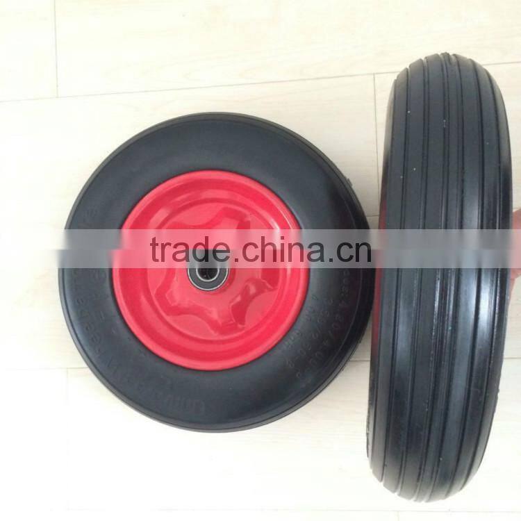 4.0-6 pu foam high quality performance strong hand trolley tool cart wheel barrow tire