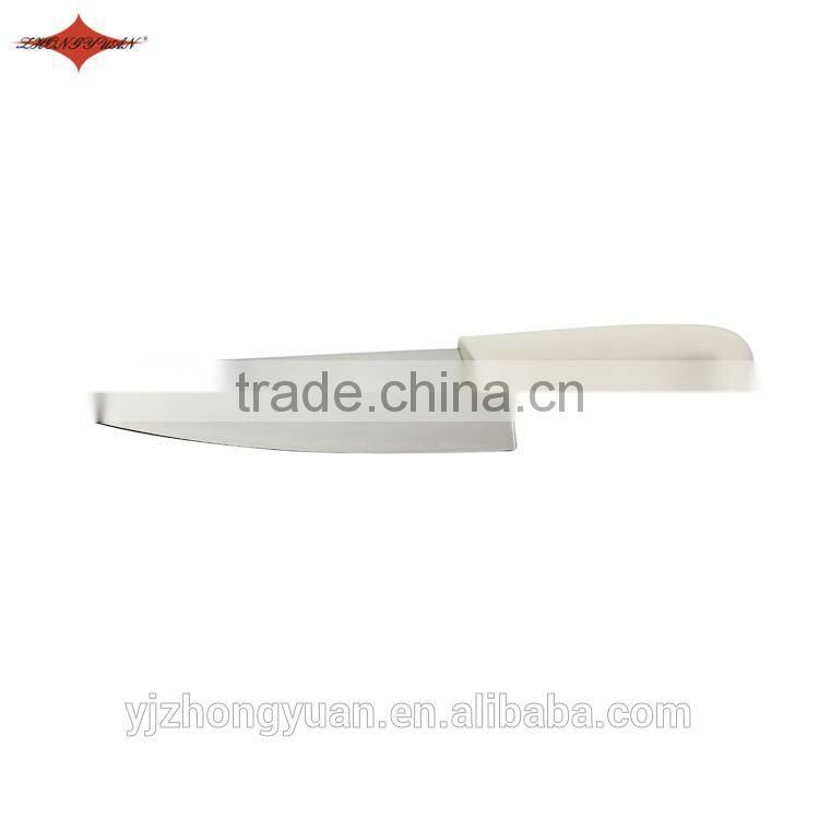 ZY-B1127A 10 inch food grade chef knife kitchen knife with comfortable white PP handle