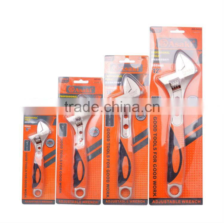 High quality adjustable wrenches tool with rubber handle