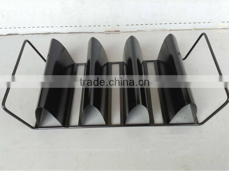 Non-stick baked taco & bacon rack