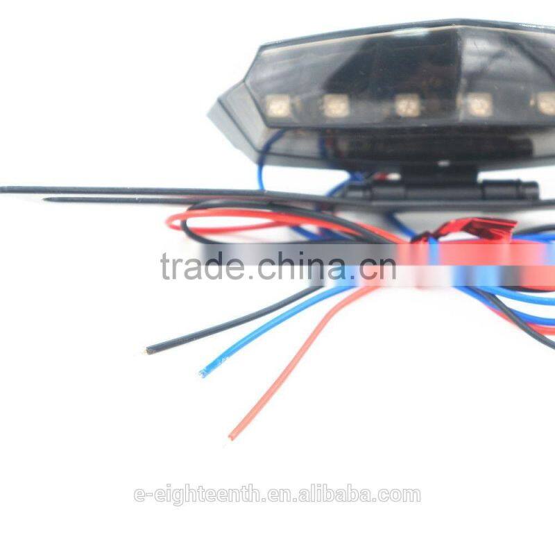 2016 popular 6 LED Motorcycle License Plate Mount Holder Bracket Running Brake Tail Light