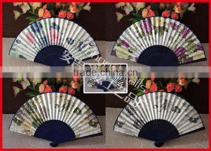 Popular bamboo cloth hand fan