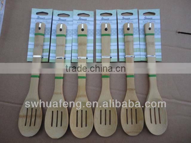 2016Fashion bamboo slotted scoop