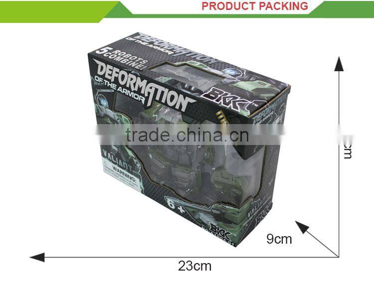 2 in 1 kids educational metal set tank trans robot toy car