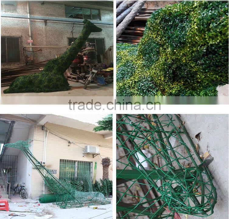 2015 Wholesale factory customized artificial grass animal topiary animal for landscaping