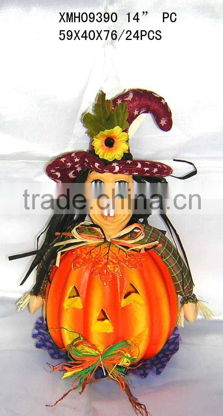 Harwest scarecrow with bamboo pot for holloween decoration