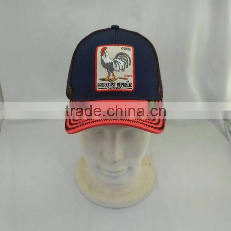 Custom Deisgn Breathable Mesh Cap Embroidery Patch Trucker Hat