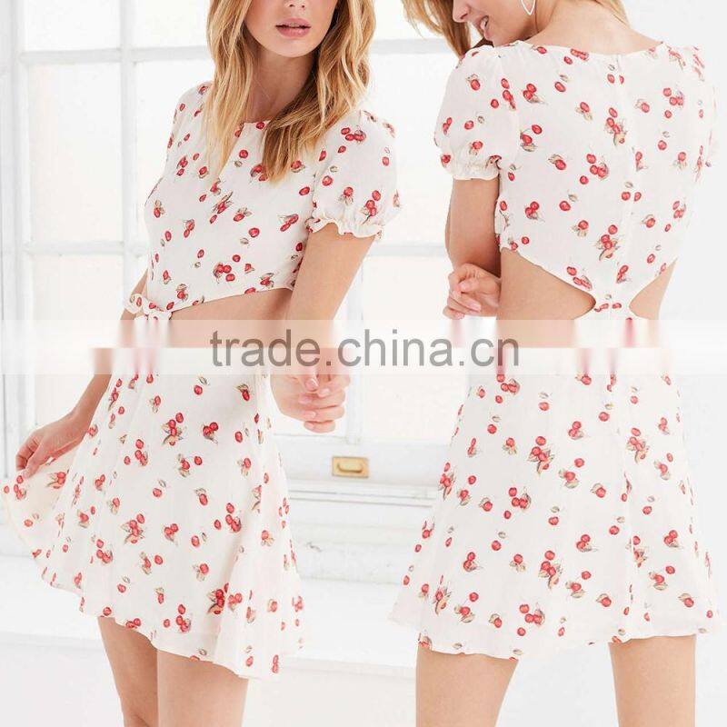 Latest Fashion Party Wear Tie Front Striped Mini Dress For Girls Names With Pictures HSd5081