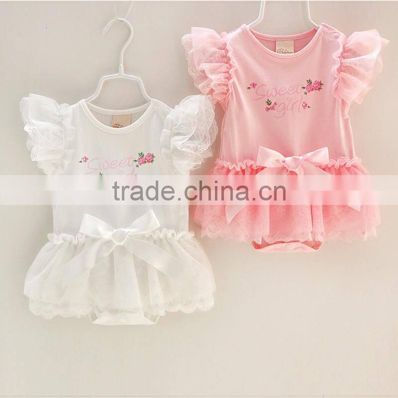High Quality Customized Baby Clothing sets cotton princess girls clothing