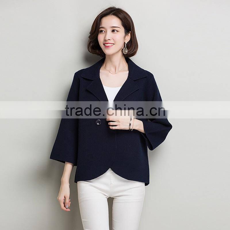 New customized wholesale Jersey Jacket women blue jacket short fall korean new style jacket
