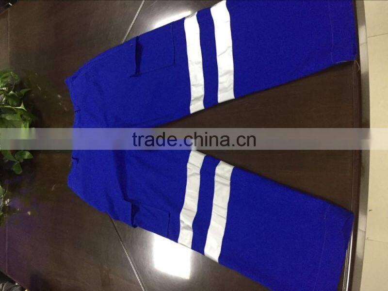 High quality men's reflective overall blue wear rough workwear