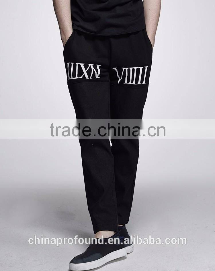 Custom latest design casual sweat pants cotton mens sports sweatpants with printing logo