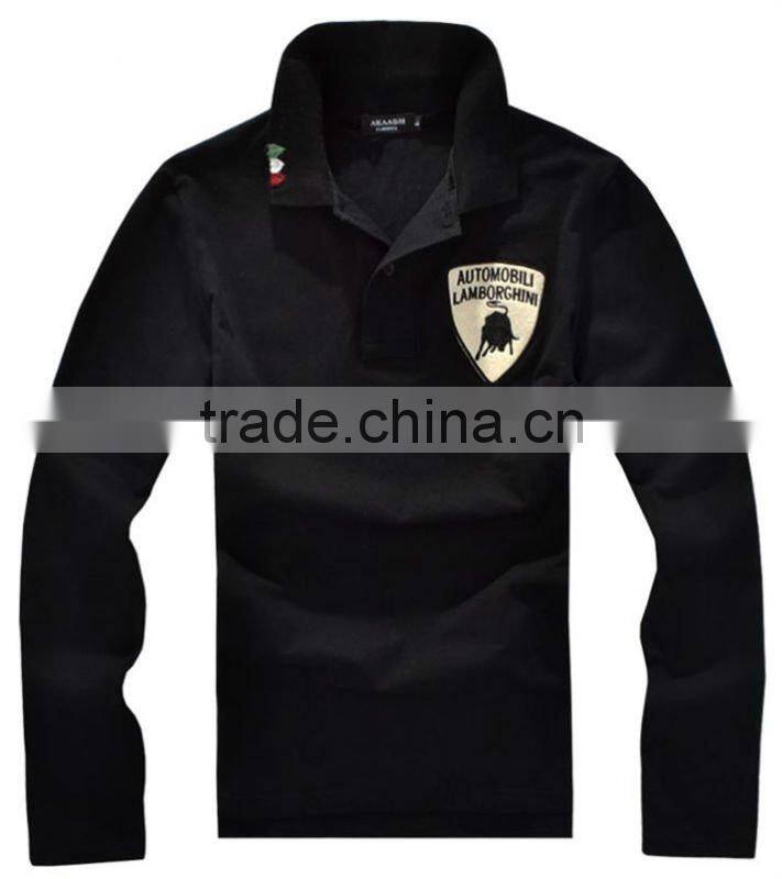 males blank plain 100% cotton polo shirt