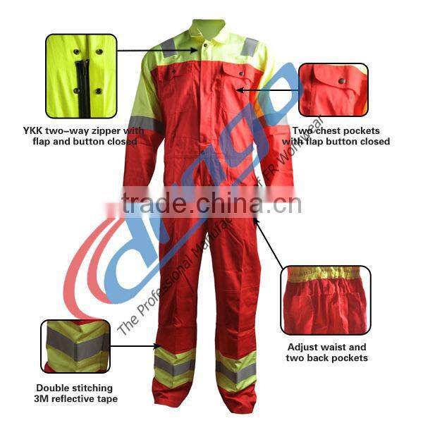 non-toxic cotton oil& waterproof fire retardant uniform for workman