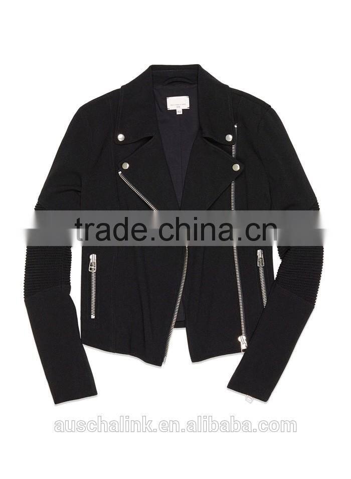 hot sale lady short style fitted classic city jacket custom for sale