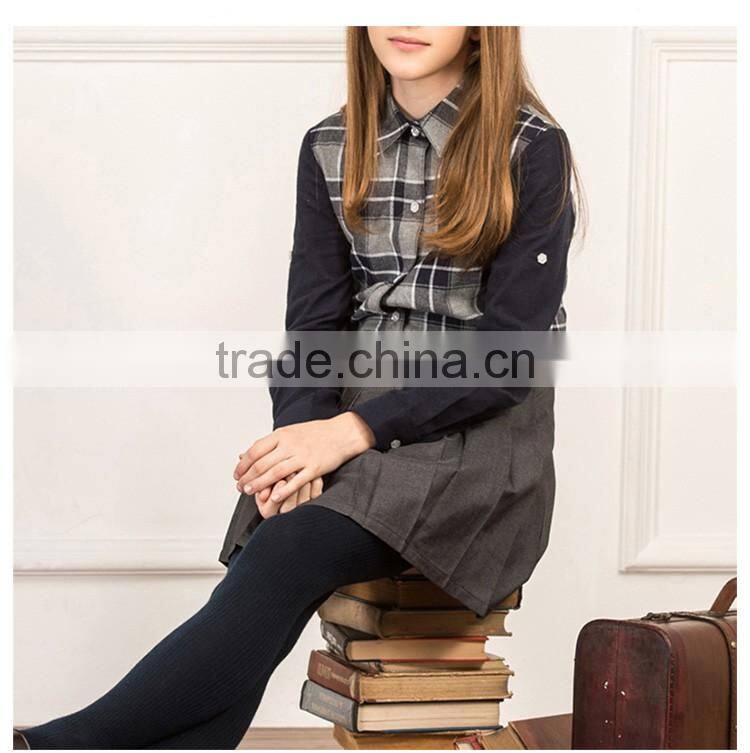 Bospoke Autumn Middle School Uniform Plaid Flannel Shirt