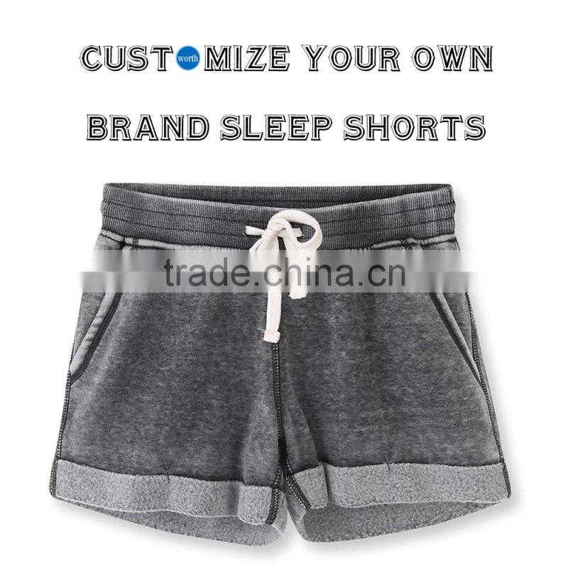 Womens Sweat Shorts Cotton Stretch Activewear Lounge Shorts with Custom Labels