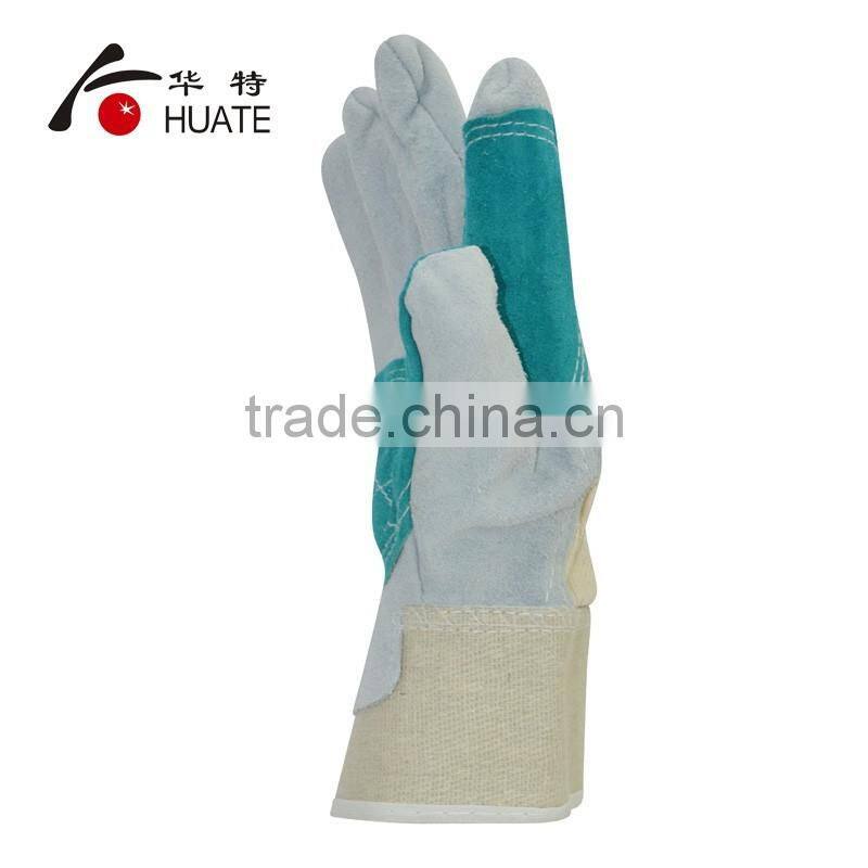 High quality cow leather palm safety gloves