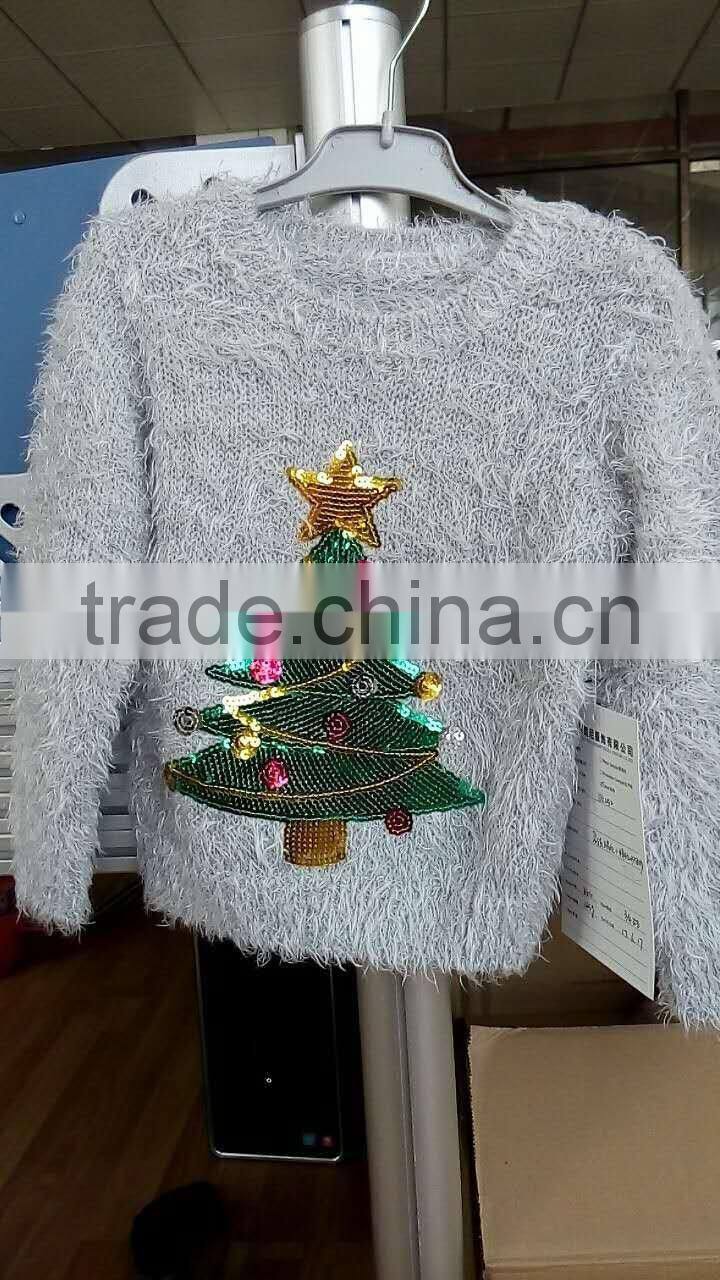 Kids Wholesale Eyelash Knit christmas Sweater (KS0439)