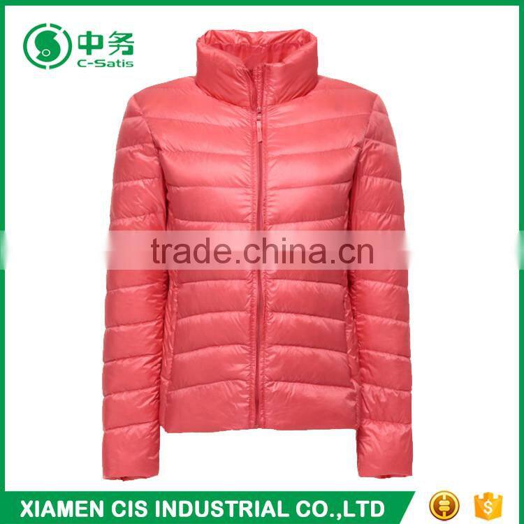Hot Sale Polo Collar Winter Ultra Light Down Jacket for Women