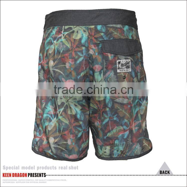 Tropical Print Boardshorts 2017 Mens Quick Dry Swim Trunks with High Quality Fabric
