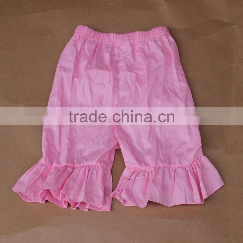 Children's boutique clothing kids soft pink ruffle shorts pant baby girl short hot bloomers