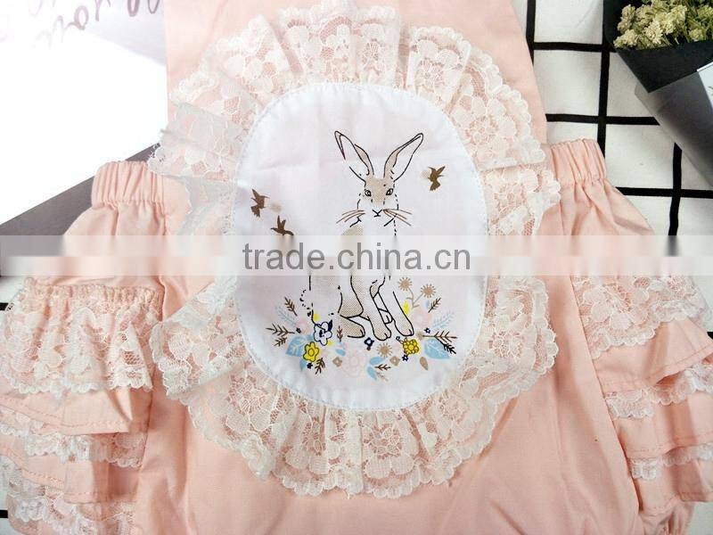 Clothing Manufacturers Overseas Printed Bubble Lace Baby Clothes Romper