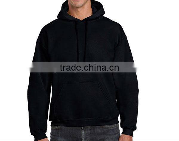 Mens Plain Polyester Cotton Fleece Hoodie